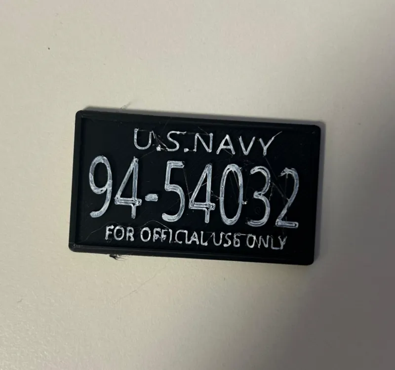 US Military License Plate 1:12 (Navy)