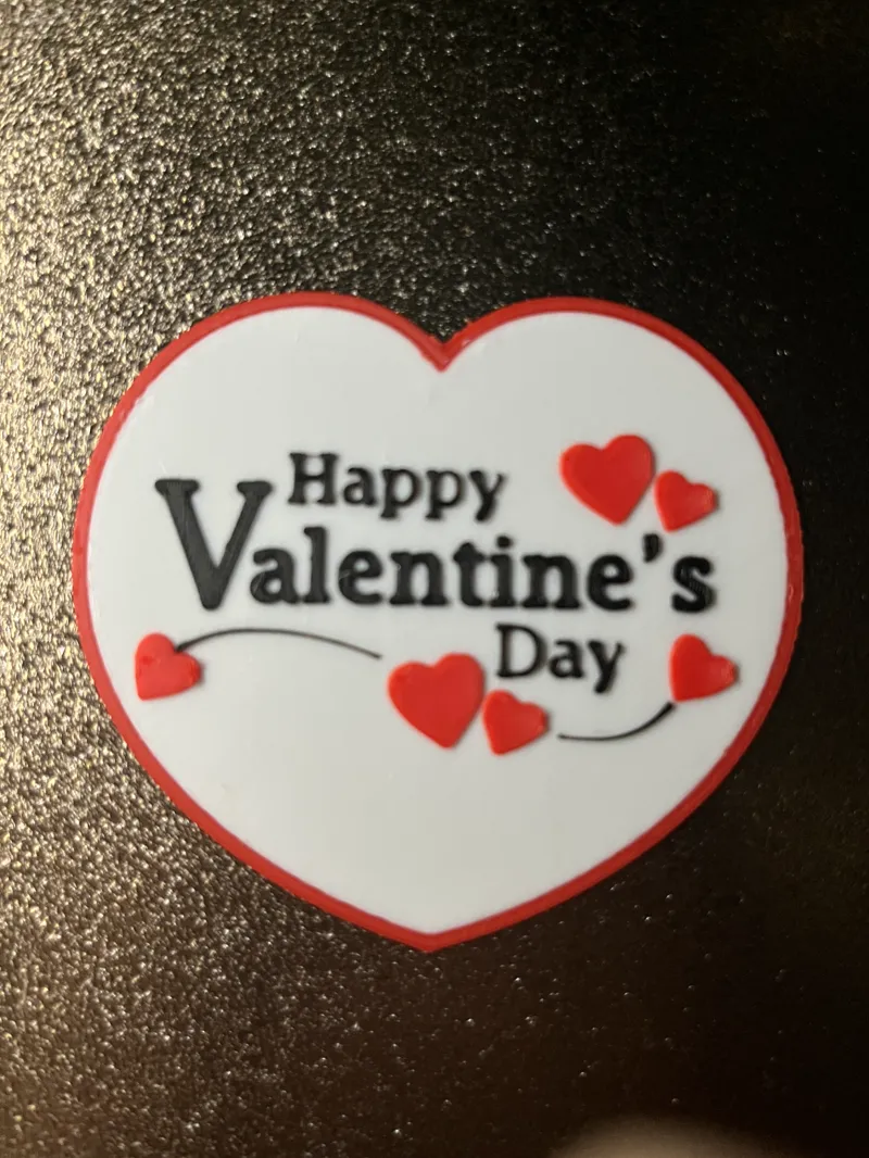 Happy Valentines day plaque risen