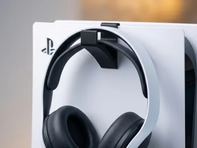 Minimalist PS5 Headset Side Hook (No Glue/Screws)