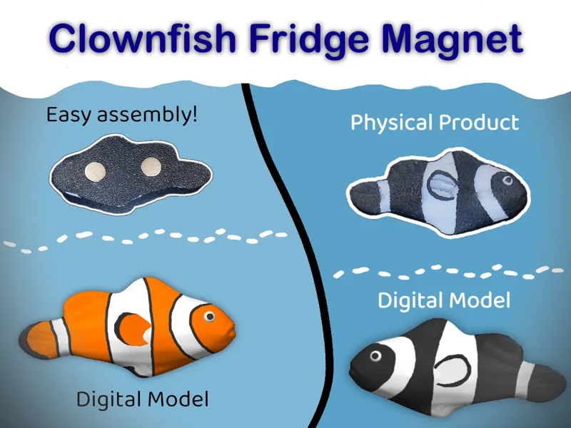 Clownfish fridge magnet