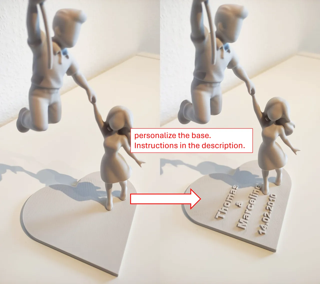Floating Love Illusion – Valentine’s Day Sculpture view 3