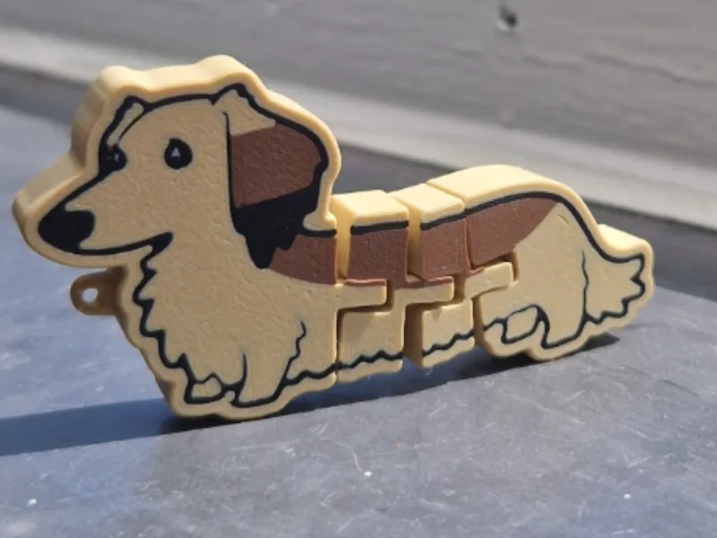 Flexi 4-Color Dachshund Keychain