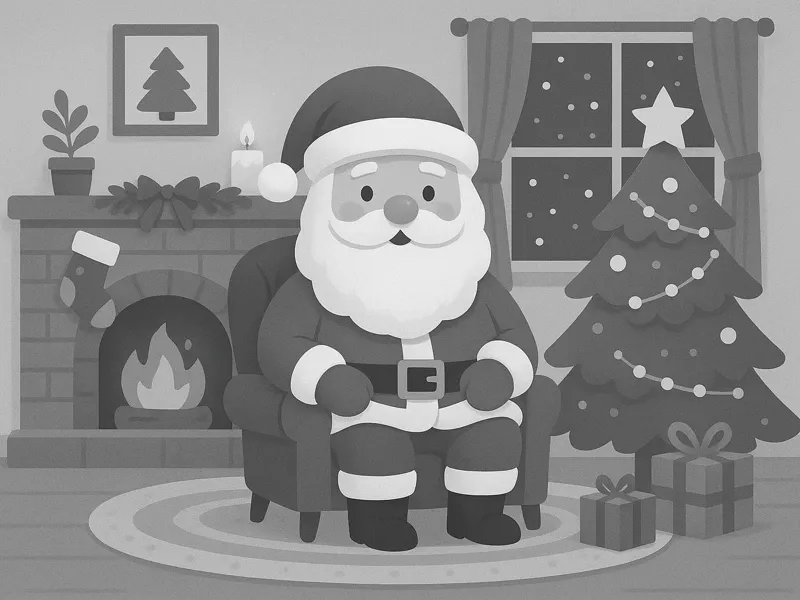 Santa Claus gifts magnet
