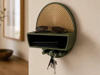 Entryway Organizer with Key Hooks – No AMS