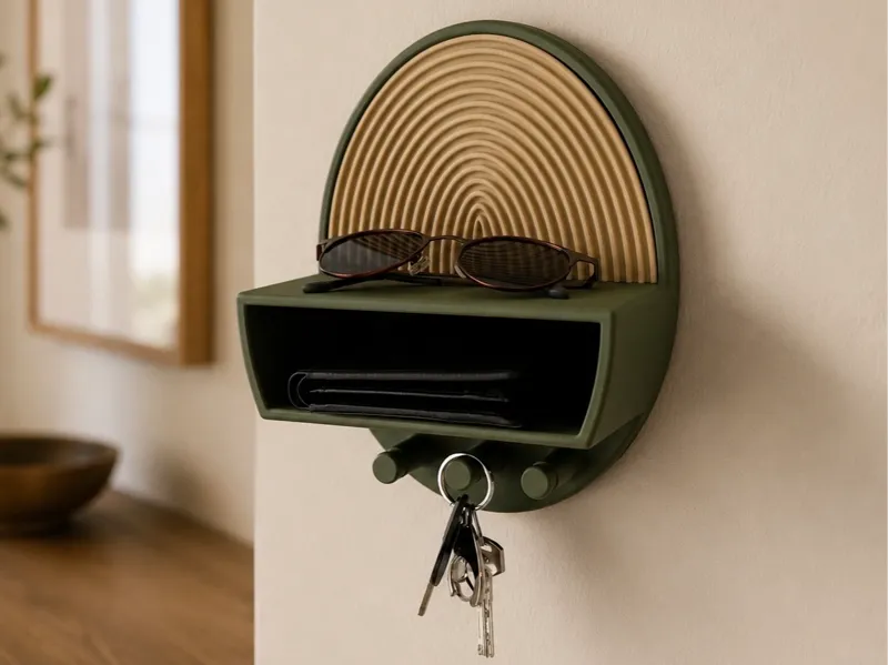 Entryway Organizer with Key Hooks – No AMS