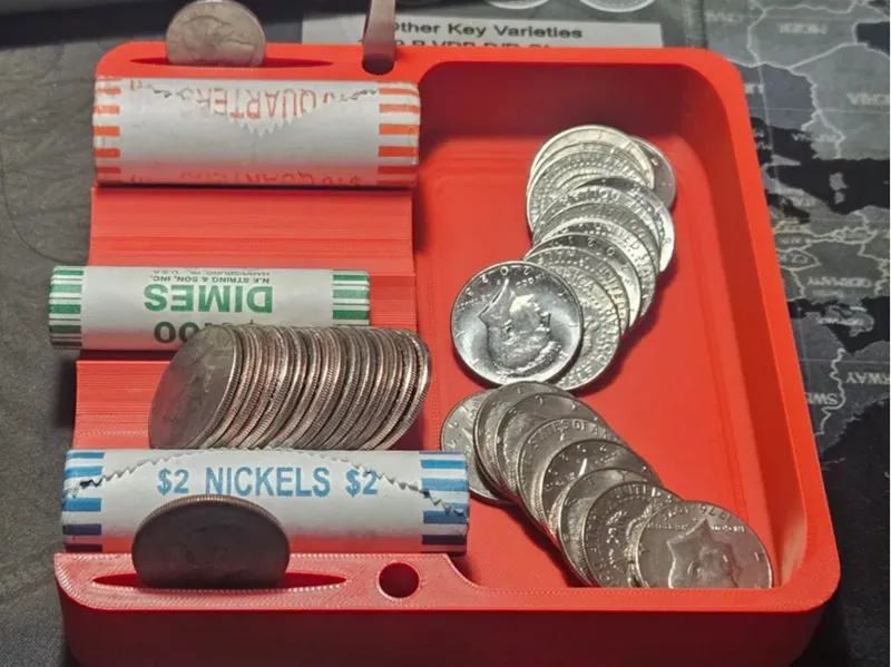 Coin Roll Hunting Tray