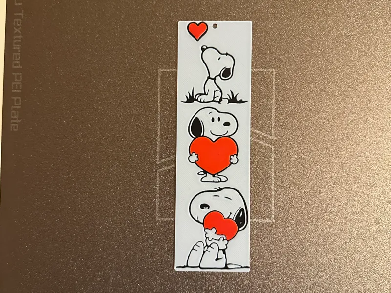 Snoopy Valentine Bookmark