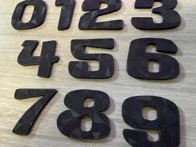 DC custom numbering 2.5 Tall 2mm