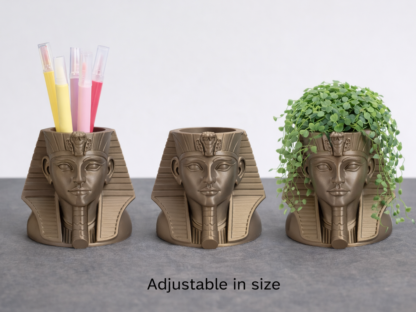 Egyptian Pharaoh Planter & Pen Holder