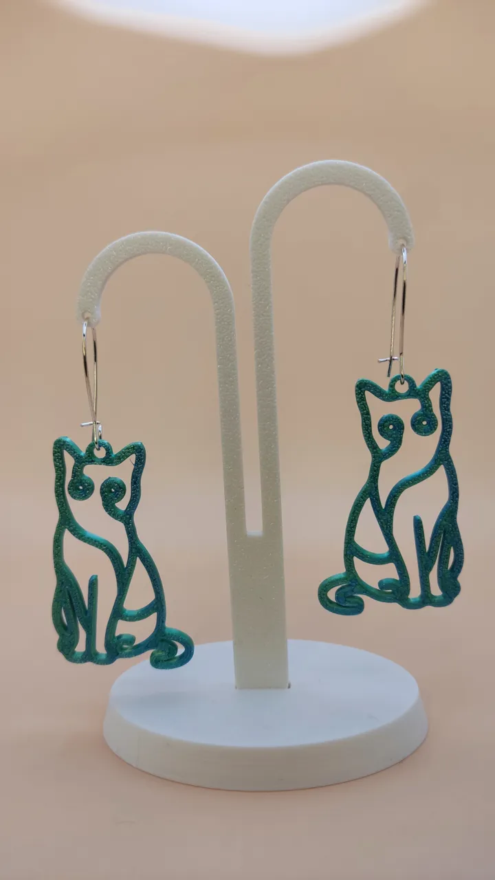 Cat-Owl Earring & Keychain view 2