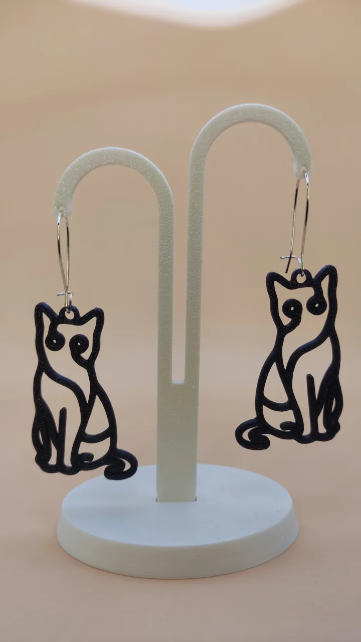 Cat-Owl Earring & Keychain view 3