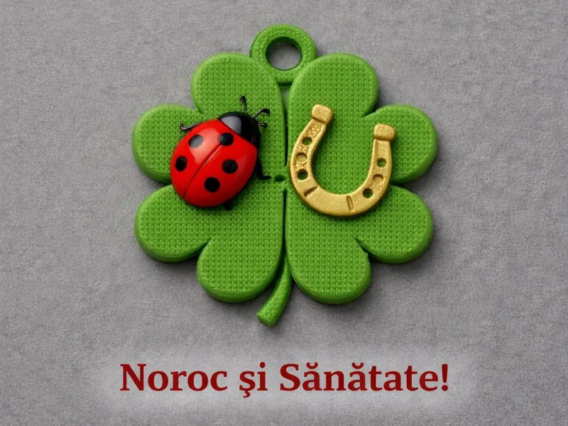 Clover with ladybug and horseshoe MARTISOR 