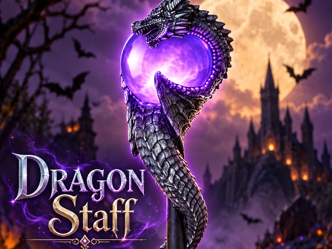 Dragon Staff – Halloween Edition - Free 3D Print Model - MakerWorld
