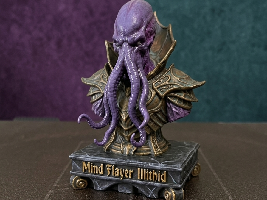 Baldur's Gate 3 - Mind Flayer (Illithid) Bust