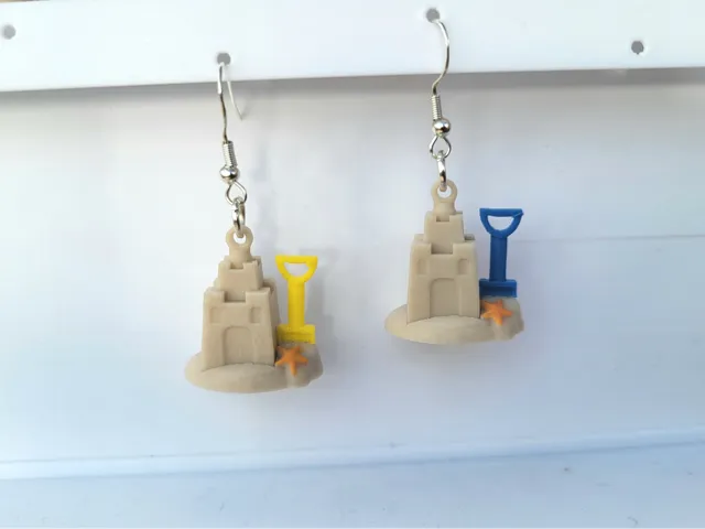 sand castle earrings