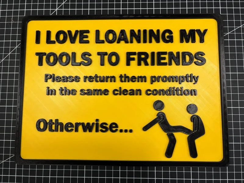 Tool Loan Sign