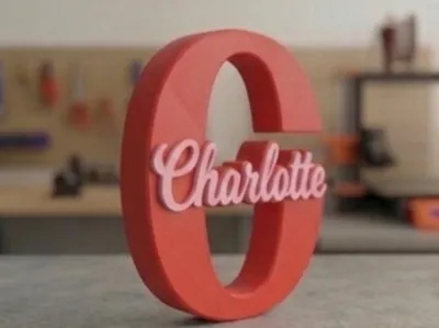 Charlotte Letter C Personalized Two-Tone Name