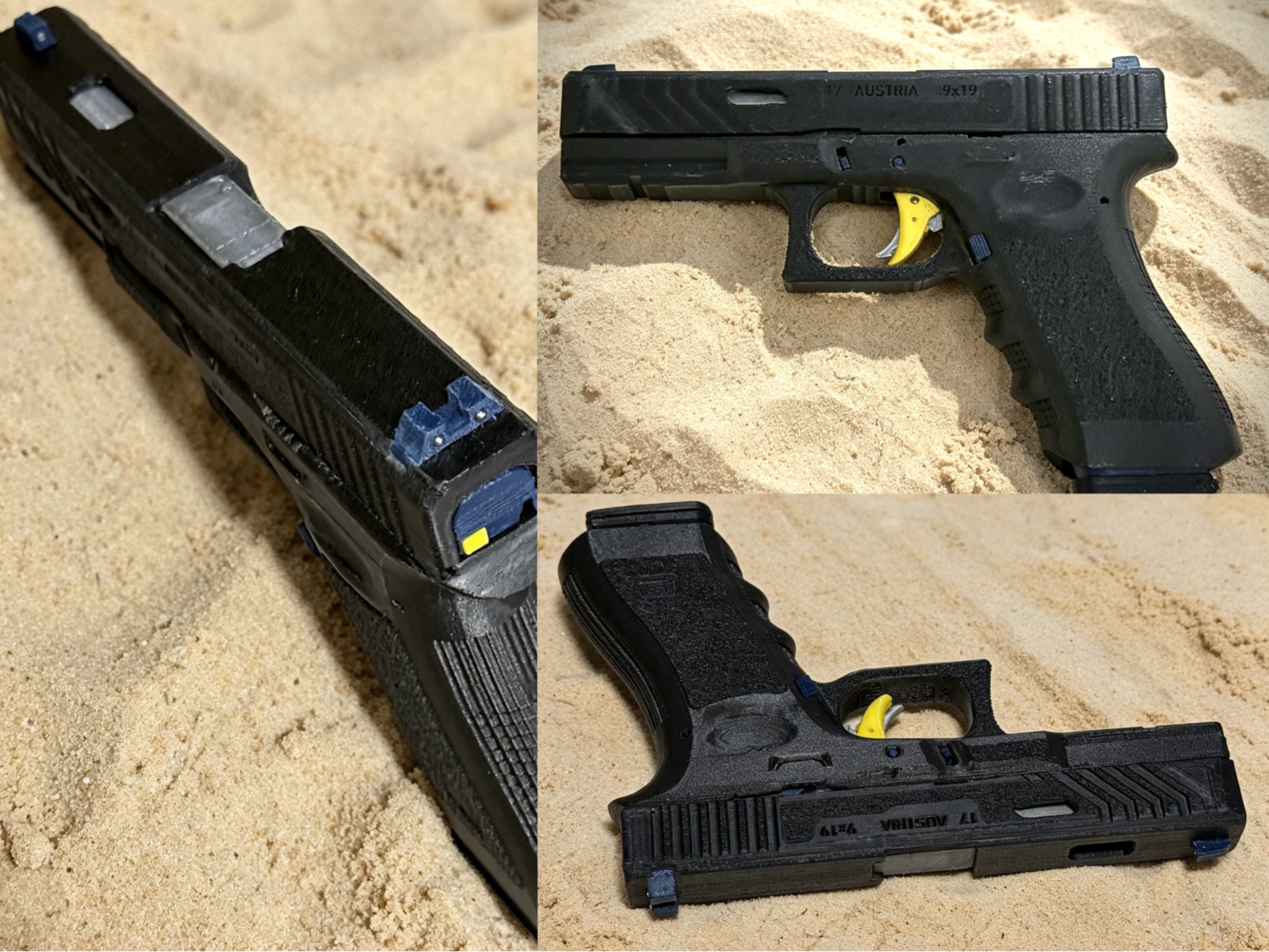 Miniatura 1 do modelo 3D 镂空G17 拆装模型 17 全比例 可动模型玩具