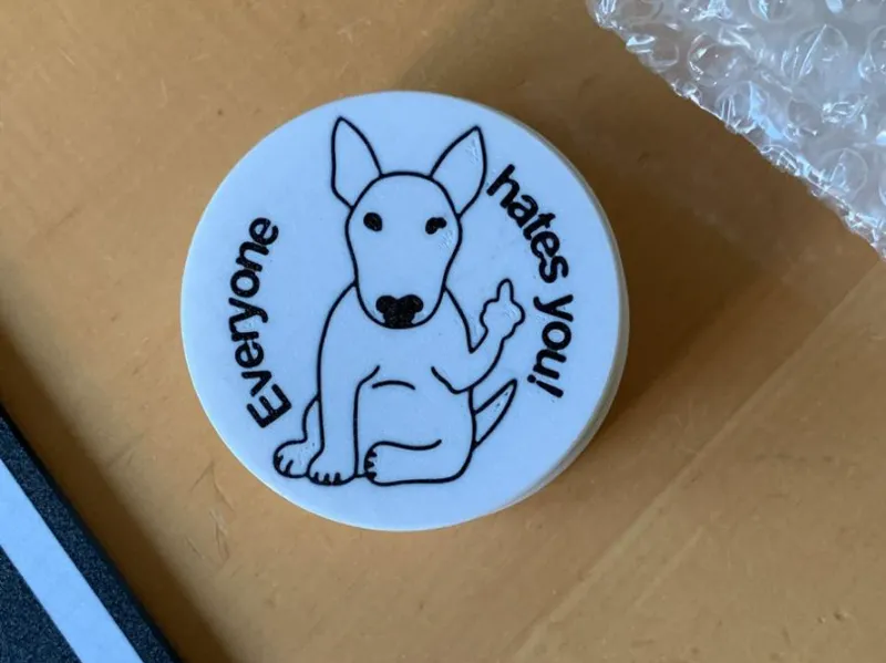 Bullterrier Coaster – "Everyone hates you"