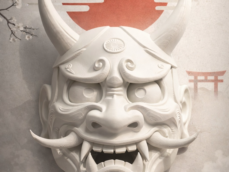 Oni Mask – Japanese Demon 3D Print Model
