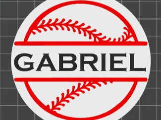 Baseball name keychain