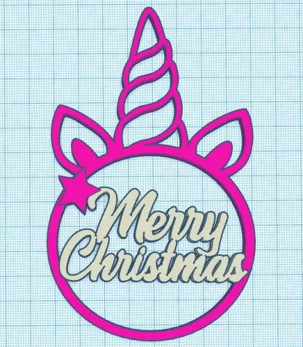 Unicorn Christmas ball