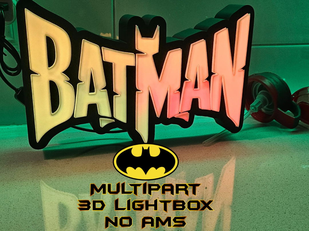 Multipart Batman 3D Led Lightbox