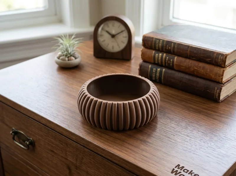 Finally Organized – Modern Ribbed Tray - round