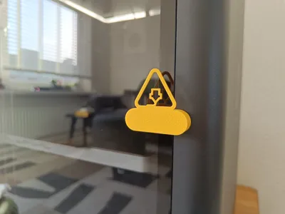 Bambu P1S door handle warning signs