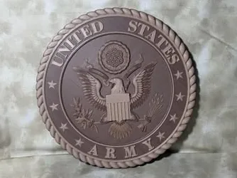 US Army Roped Frame Seal Eagle Shield Crest