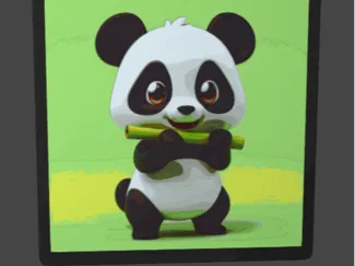 Lithophane Of A Panda 
