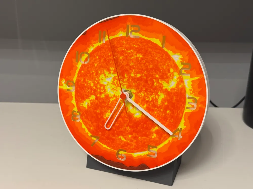 Dusk Clock wall / desk clock the sun LED-translucent by cP3D - MakerWorld