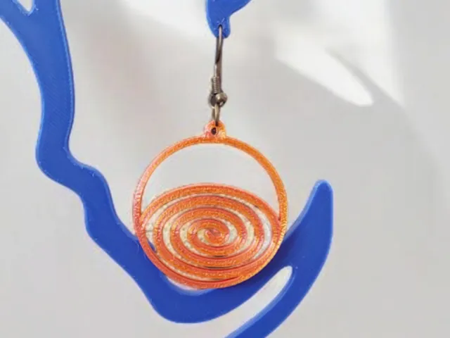 Modern Spiral Geometric Earrings