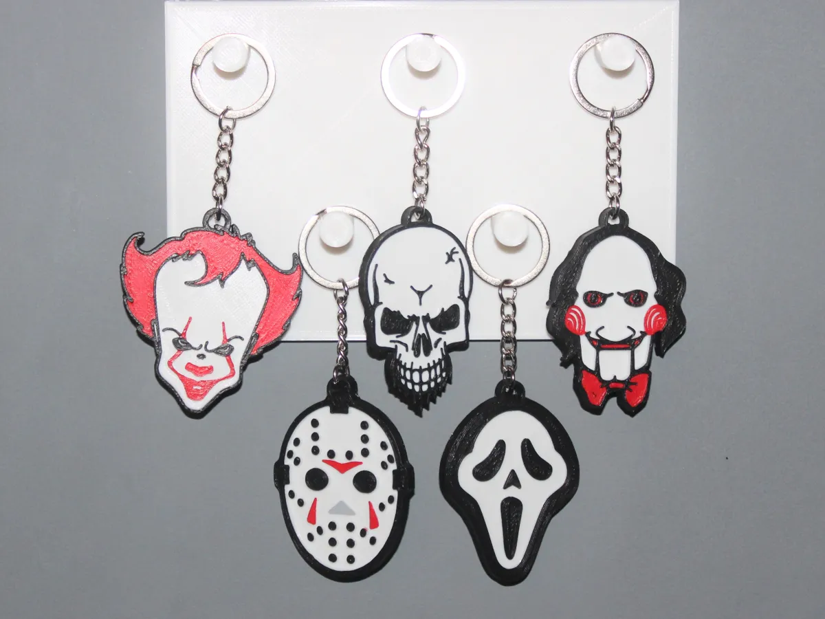 Halloween character keychains - Free 3D Print Model - MakerWorld