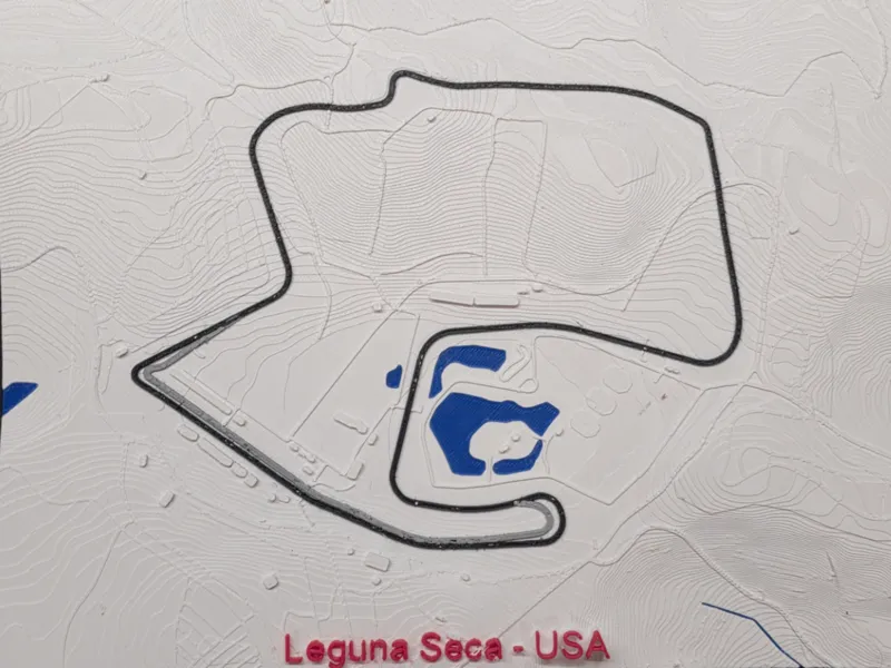 3d miniature of Laguna Seca