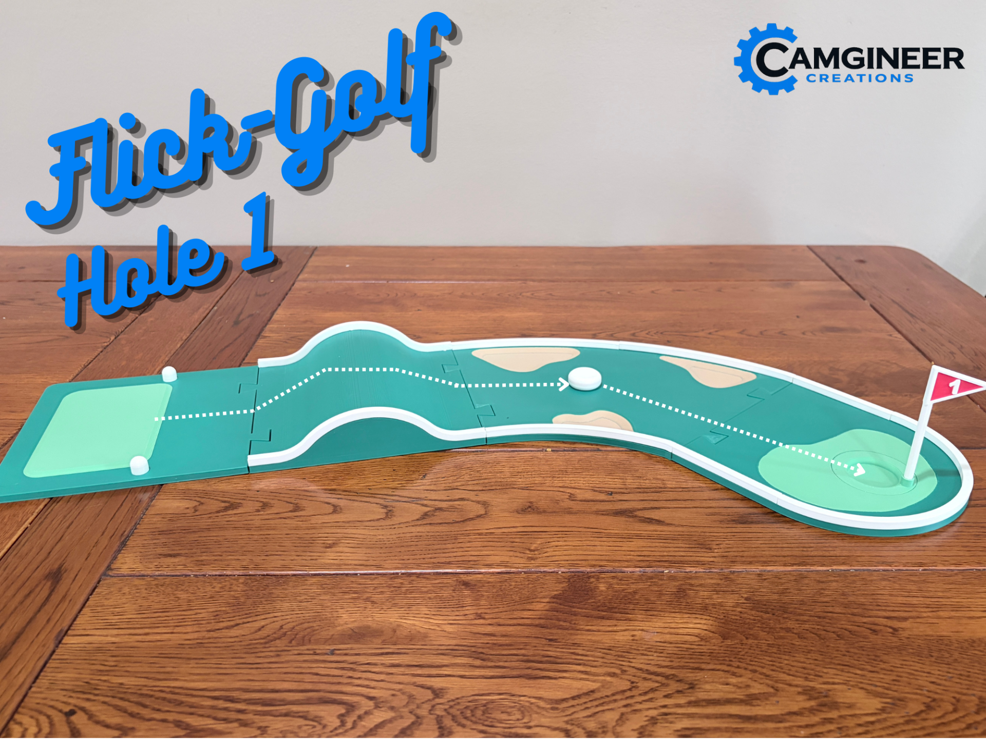 Flick Golf – Modular Mini Golf Game | Hole 1 of 9