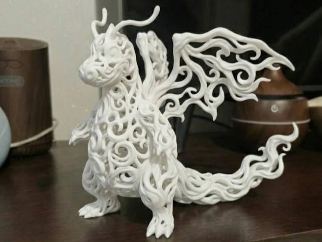 Dragonite Elemental: Voronoi Art Edition