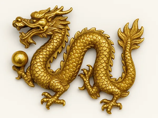 Broche dragon chinois pour revers ou cravate