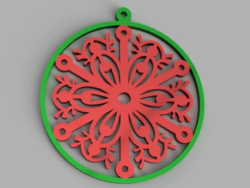 Snowflake tree ornament