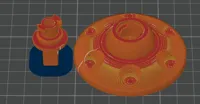A1 - 0.2mm layer, 2 walls, 15% infill with 10mm brim on the screw