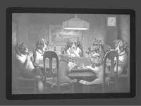 Lithophanie chiens jouant au poker — photo 2
