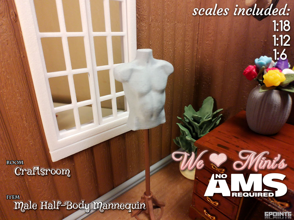 WLM - Half Body Male Mannequin Dress Form