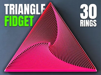 Large Triangle Fidget - 30 Rings