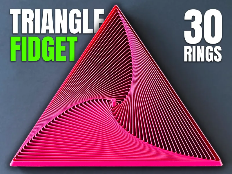 Large Triangle Fidget - 30 Rings