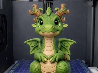 Cute Nature Dragon – Easy Print, Beginner Friendly