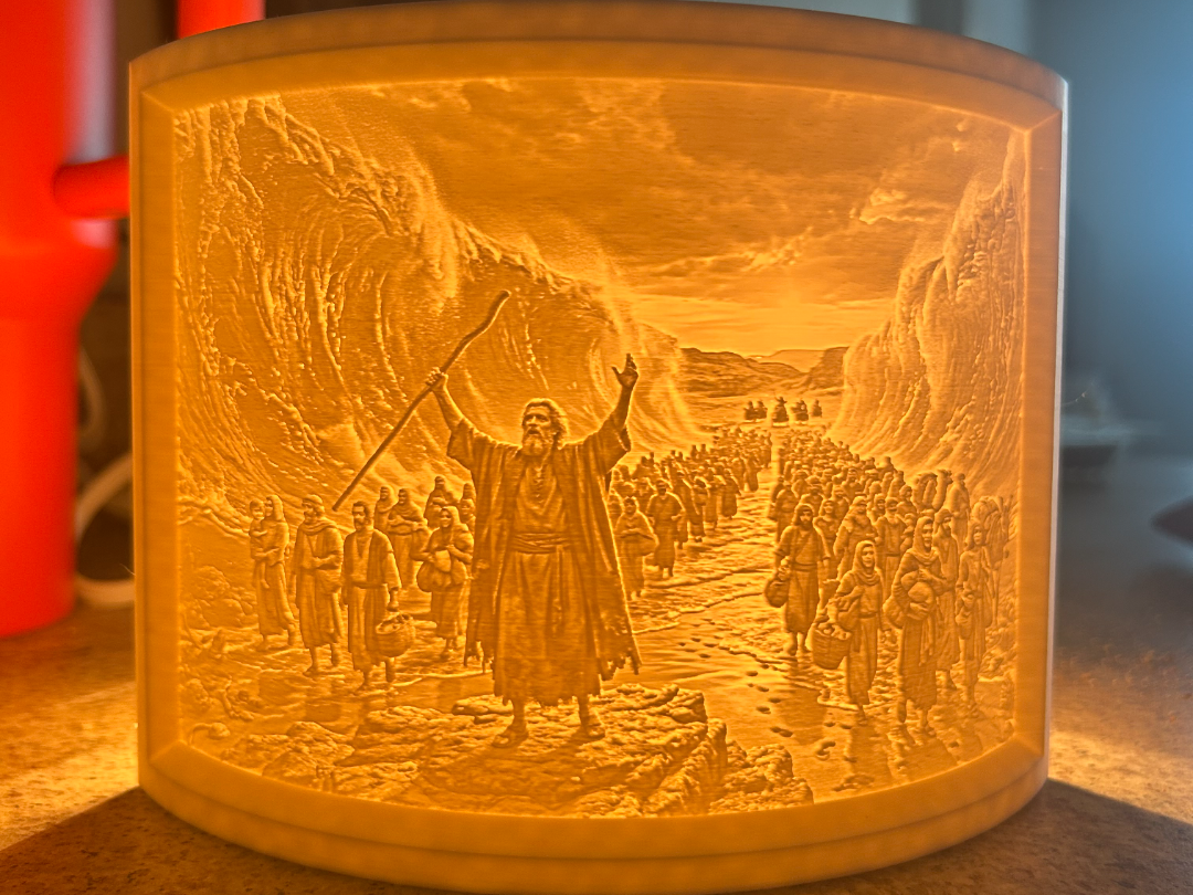 Moses Parts the Red Sea Lithophane