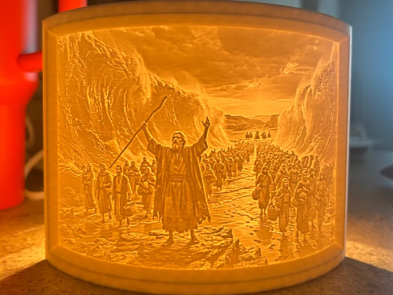 Moses Parts the Red Sea Lithophane