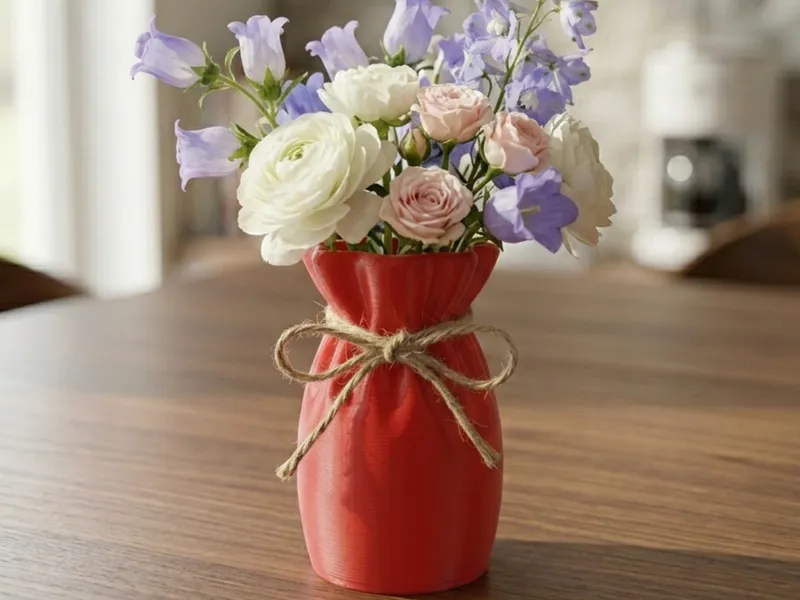 Tied Pouch Vase