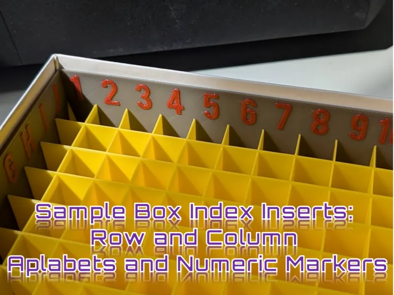 Eppendorf Sample Box Index Inserts (9x9 & 10x10)
