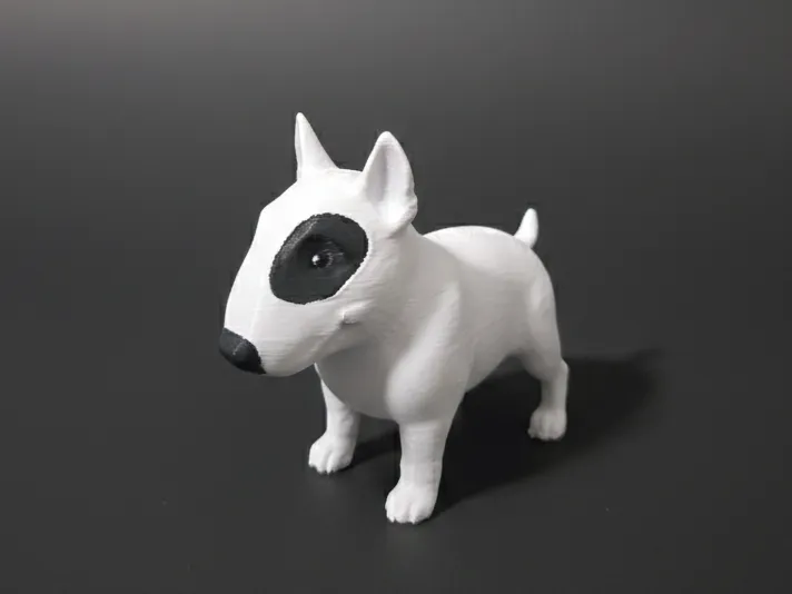 Minimalist Bull Terrier Figurine - AMS Ready